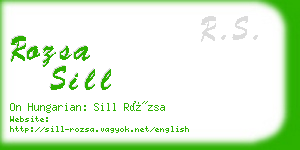rozsa sill business card